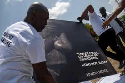Image for Haitians protest, pay tribute as country grapples with president&#8217;s killing