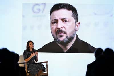 Image for Ukraine's Zelenskiy says G7 leaders discussed further sanctions on Russia