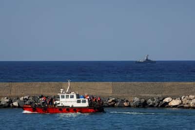 Image for Deep-sea team aids search for missing in Cyprus ferry disaster
