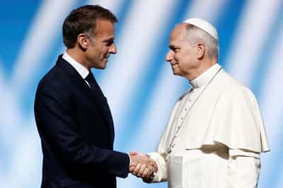 Image for Macron invokes Europe’s Judeo-Christian foundation as Leo visits