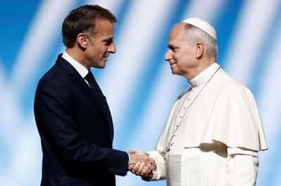 Image for Macron invokes Europe’s Judeo-Christian foundation as Leo visits