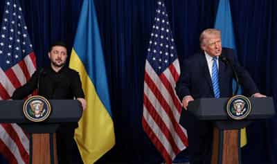 Image for Trump says he will meet with Ukraine's Zelenskiy, deal 'reasonably close'