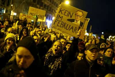 Image for Tens of thousands protest in Berlin against proposed German immigration crackdown