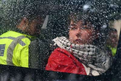 Image for UK police arrest 55 at parliament rally for banned Palestine Action group