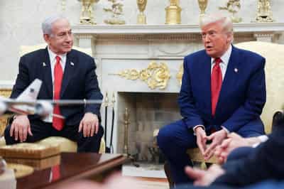 Image for Trump calls for Netanyahu's trial to be canceled