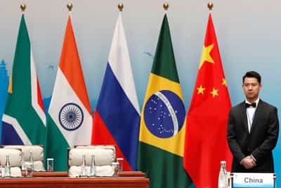 Image for Trump says BRICS would end quickly if they ever form in a meaningful way