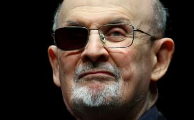 Image for Fight for freedom of speech, Salman Rushdie urges as he's honoured in London