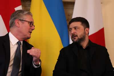Image for Russia says sending British troops to Ukraine would prolong war, not end it