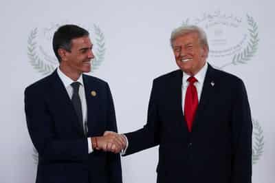 Image for Soccer-Spain's Sanchez to attend World Cup final alongside Trump amid tensions