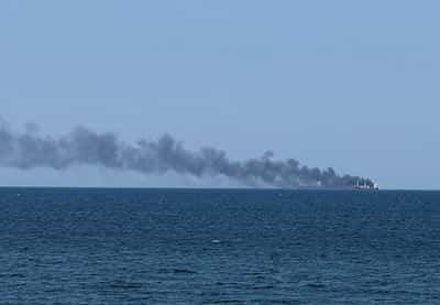 Image for Romania says ship heading to Ukraine struck off its coast