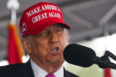 Image for Trump says he is not happy with Putin for bombing Ukraine