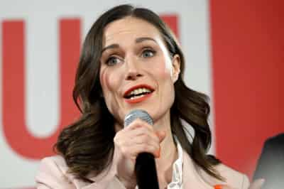 Image for Finnish centre-right eyes coalition talks as defeated Marin considers future