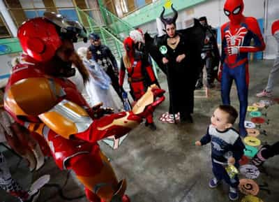 Image for Batman, Princess Elsa and other superheroes visit Argentine prison
