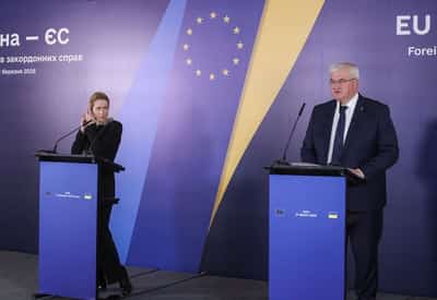 Image for Ukraine's foreign minister stresses importance of unblocking loan in call with EU's Kallas