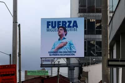 Image for Colombian senator Uribe shows signs of improvement after shooting