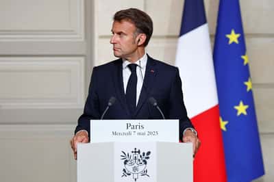 Image for Explosions heard in Damascus during Macron visit, security source says