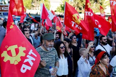 Image for More than 100 detained as leftist groups hold anti-NATO protests in Turkey