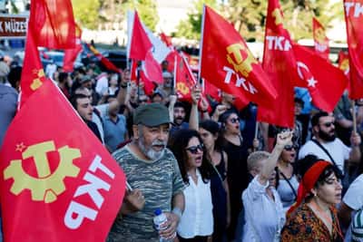 Image for More than 100 detained as leftist groups hold anti-NATO protests in Turkey