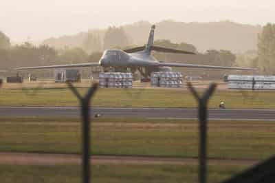 Image for Trump says men arrested at UK air base used by US were looking to do 'big damage'
