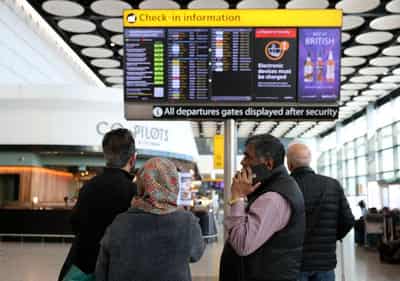 Image for Heathrow passenger numbers fall in April as Iran war disrupts travel