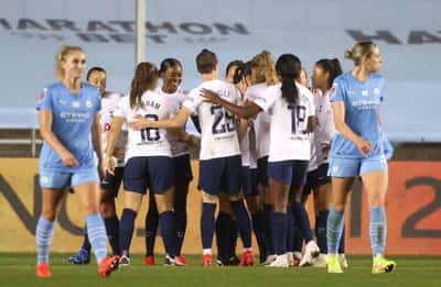 Image for Soccer-Chelsea, Brighton and Arsenal win big as Spurs beat Man City in WSL