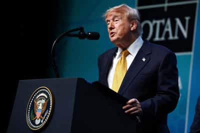 Image for Trump cites 'tremendous unity' at NATO summit, progress on defense spending