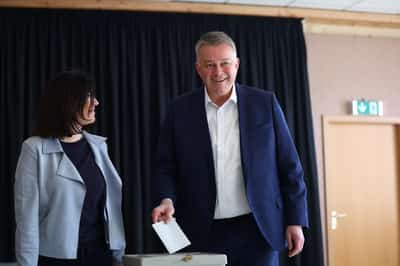 Image for German Chancellor Merz's conservatives lead in state election, forecast shows