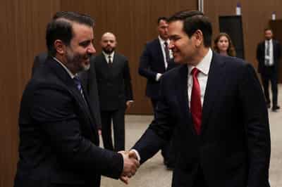 Image for US top diplomat Rubio meets Syrian counterpart; discuss Israel, human rights