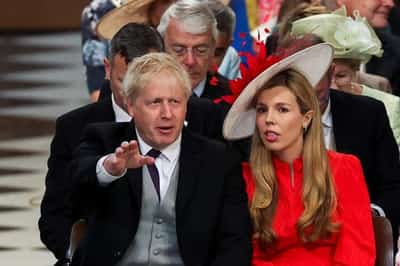 Image for UK’s Johnson jeered on arrival at Platinum Jubilee service