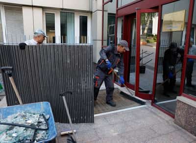 Image for EU's Kyiv base damaged in Russian drone attack, Commission says