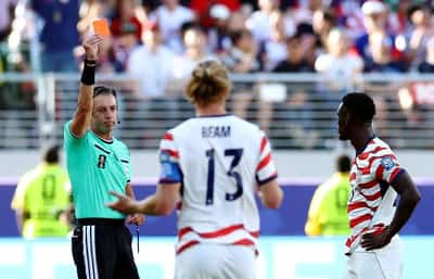 Image for UEFA says FIFA 'crossed a red line' with Balogun red card U-turn at World Cup
