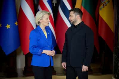 Image for EU's von der Leyen discussed Ukraine's path to EU membership with Zelenskiy