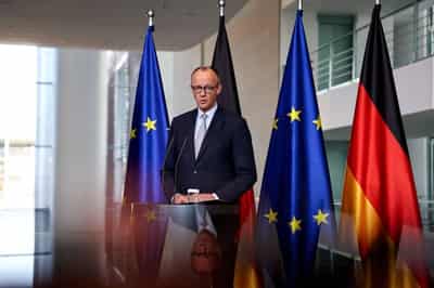 Image for Trump hosts Germany's Merz against backdrop of Iran strikes, tariff threats