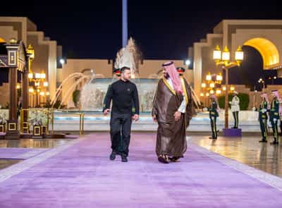 Image for Saudi crown prince, Ukraine's Zelenskiy discuss achieving sustainable peace in Ukraine, SPA says