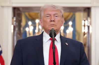 Image for Hopes dim for swift end to Iran war after Trump speech, oil prices surge anew