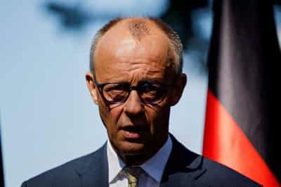 Image for In riposte to Trump, Merz says Germany can defend its military spending push