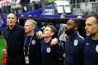 Image for Soccer-Tuchel rues photographers blocking his view during England national anthem