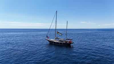 Image for Nonprofit ship sets sail for Gaza after drone attack setback