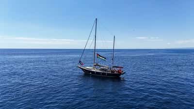 Image for Nonprofit ship sets sail for Gaza after drone attack setback