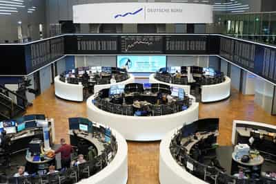 Image for European shares trim gains after Trump comments on China tariffs