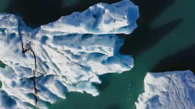 Image for Extreme kayaker Newman explores Icelandic glacier