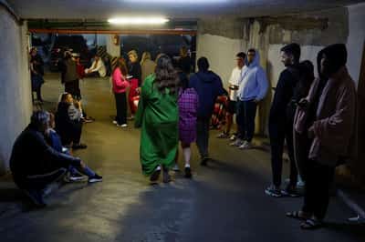 Image for Russian missiles pound Ukraine, damage EU and British offices