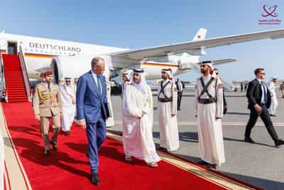 Image for Germany's Merz promises arms cooperation as he seeks more Qatari energy