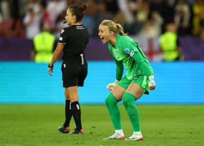 Image for Soccer-England's goalkeeping hero Hampton continues to prove people wrong at Euro 2025