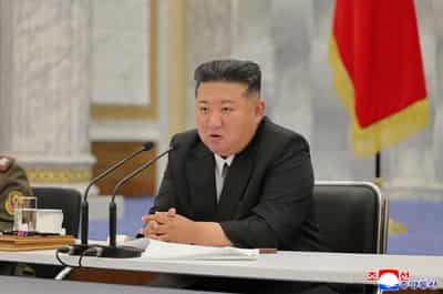 Image for North Korea's Kim Jong Un calls for more shell production, KCNA says
