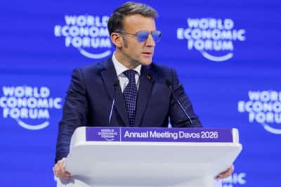 Image for Macron's 'Top Gun' look gives glasses maker's stock $4 million bump