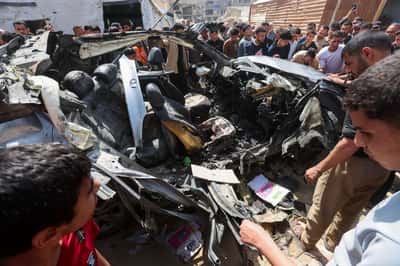Image for Israeli strikes in Gaza kill three, medics say, testing fragile ceasefire