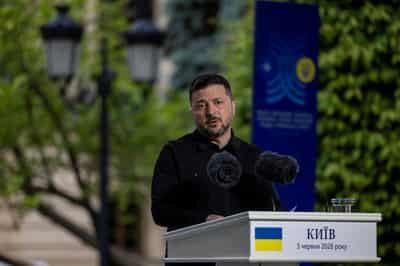 Image for Ukraine's Zelenskiy says he approved 40-day campaign to 'influence' Russia to end the war