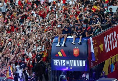 Image for Scores celebrate Spain's 'Kings of the World' win in exhilarated Madrid
