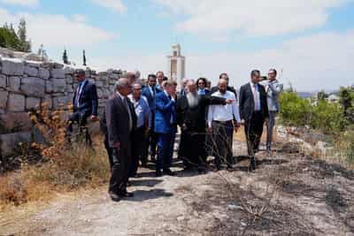 Image for German foreign minister tones down Palestinian recognition talk on West Bank trip